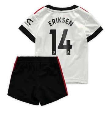 Manchester United Christian Eriksen #14 Bortedraktsett Barn 2022-23 Kortermet (+ Korte bukser)